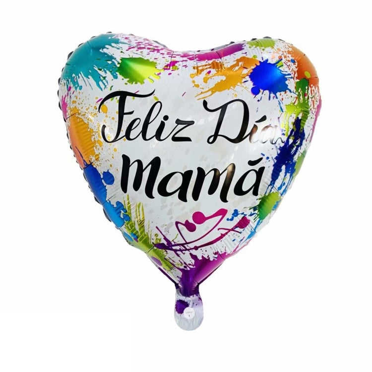 10 PCS 18 Inch  Spanish Mother Day Balloon Cartoon Shaped Aluminum Film Balloon Children Party Decoration Balloon, Yellow, White, Blue, Red, Pink, Gold, A, B, C, D, E, F, G, H, I, J, K, L