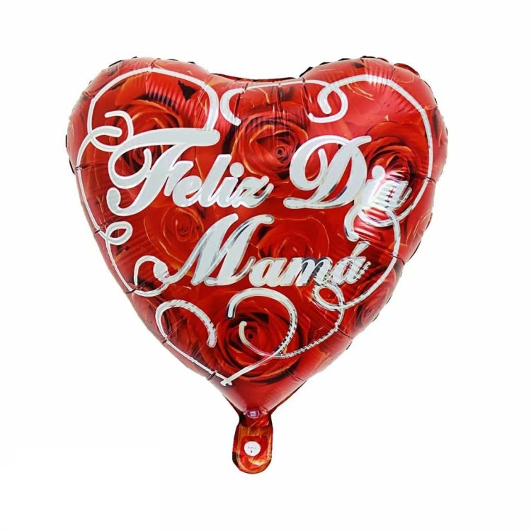 10 PCS 18 Inch  Spanish Mother Day Balloon Cartoon Shaped Aluminum Film Balloon Children Party Decoration Balloon, Yellow, White, Blue, Red, Pink, Gold, A, B, C, D, E, F, G, H, I, J, K, L