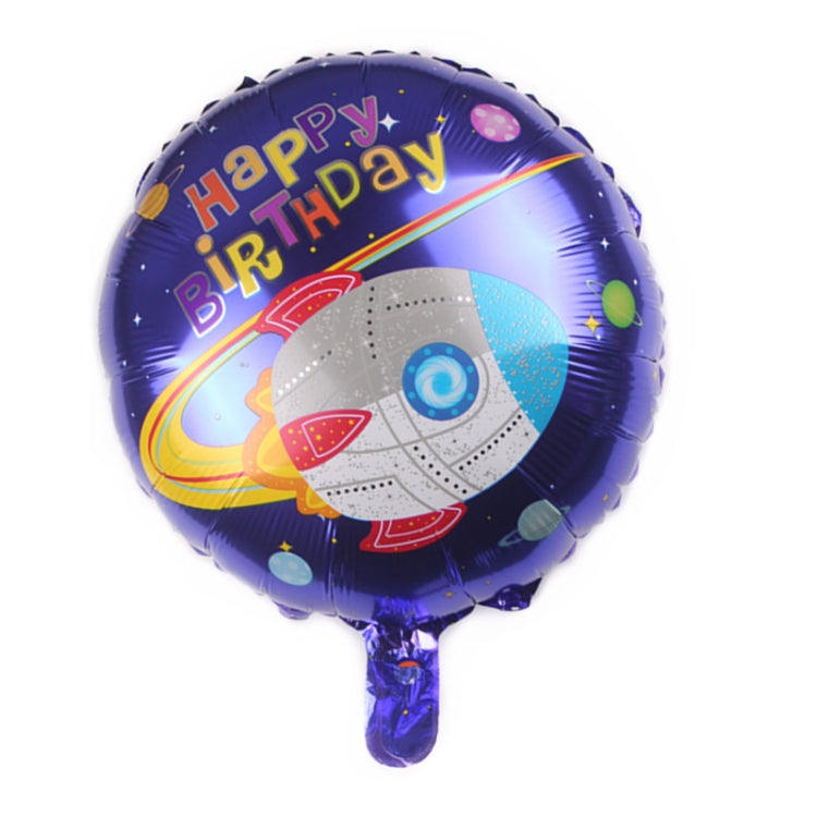 10 PCS Space Aluminum Film Balloon Children Decorate Birthday Party Decoration Balloons,Style:, Golden Space Man, Double-sided Space Man, Round Rocket, Space Rocket, Astronaut, Earth, Retro Plane, Universe, Space Birthday, Blue