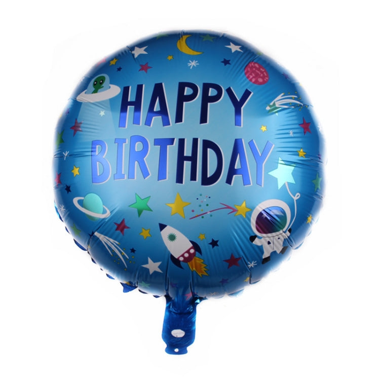 10 PCS Space Aluminum Film Balloon Children Decorate Birthday Party Decoration Balloons,Style:, Golden Space Man, Double-sided Space Man, Round Rocket, Space Rocket, Astronaut, Earth, Retro Plane, Universe, Space Birthday, Blue