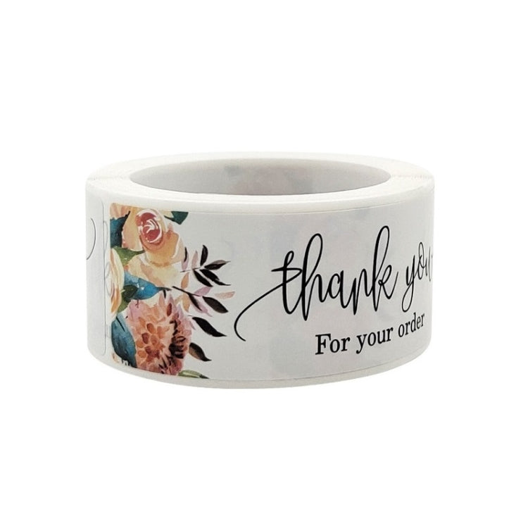 10 PCS Thank You Flower Sticker Gift Wrap Sealing Sticker, A-415, A-416, A-417