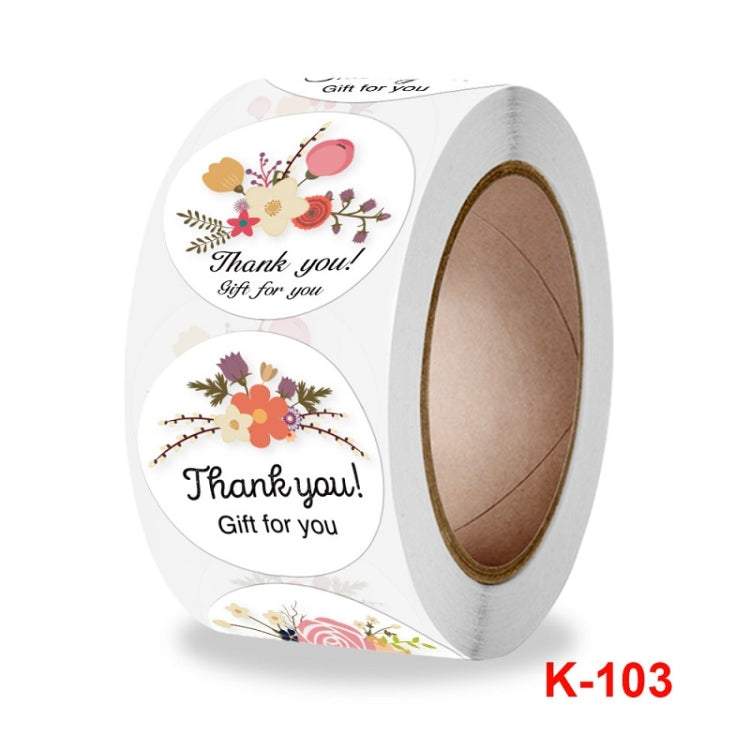 Flower Hand-decorated Thank You Sealing Sticker Gift Envelope Decoration Sticker, K-103 Stickers