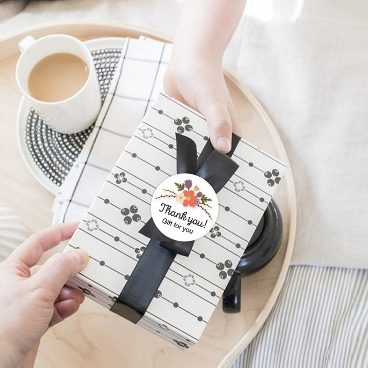 Flower Hand-decorated Thank You Sealing Sticker Gift Envelope Decoration Sticker, K-103 Stickers