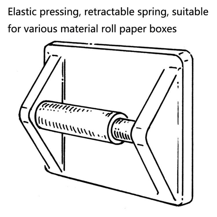 Tissue Box Plastic Retractable Shaft Core Spring Retractable Roll Paper Shaft, Style: Black, Chrome Stretch, Nickel Wire Drawing, Black