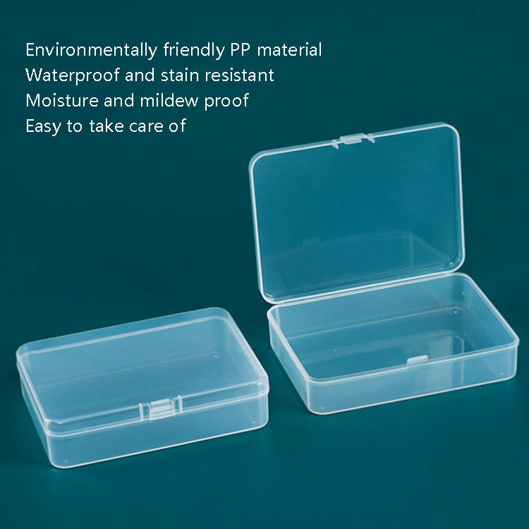 10 PCS Rectangular PP Plastic Box Transparent Packaging Box With Cover Plastic Parts Hardware Tool Storage Box, 10 PCS Rectangular