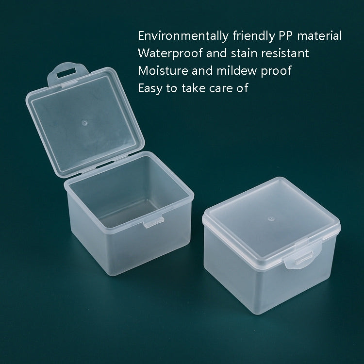 10 PCS PP Matte Material Plastic Box With Cover Parts Tool Storage Box Square Product Box, 10 PCS