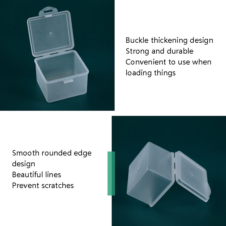 10 PCS PP Matte Material Plastic Box With Cover Parts Tool Storage Box Square Product Box, 10 PCS