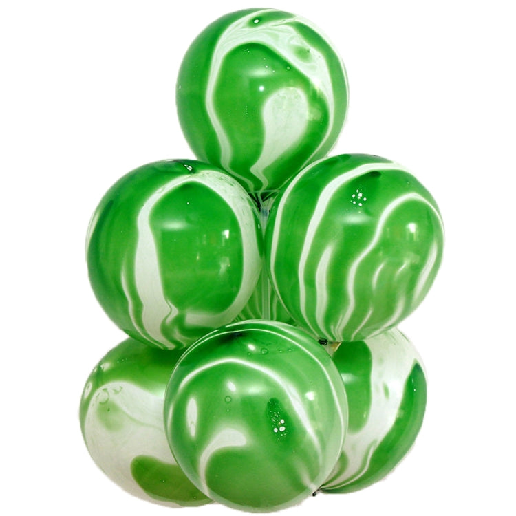 100 PCS 10 Inch Agate Latex Balloon Wedding Festival Party Decorative Balloon, Blue, Green, Red, Black, Purple, Mixed Color, Orange