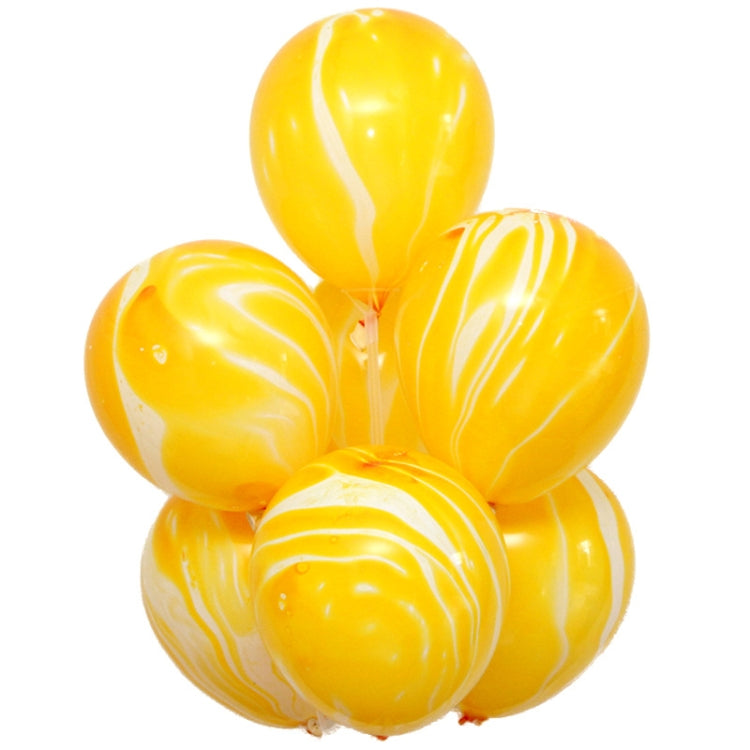 100 PCS 10 Inch Agate Latex Balloon Wedding Festival Party Decorative Balloon, Blue, Green, Red, Black, Purple, Mixed Color, Orange