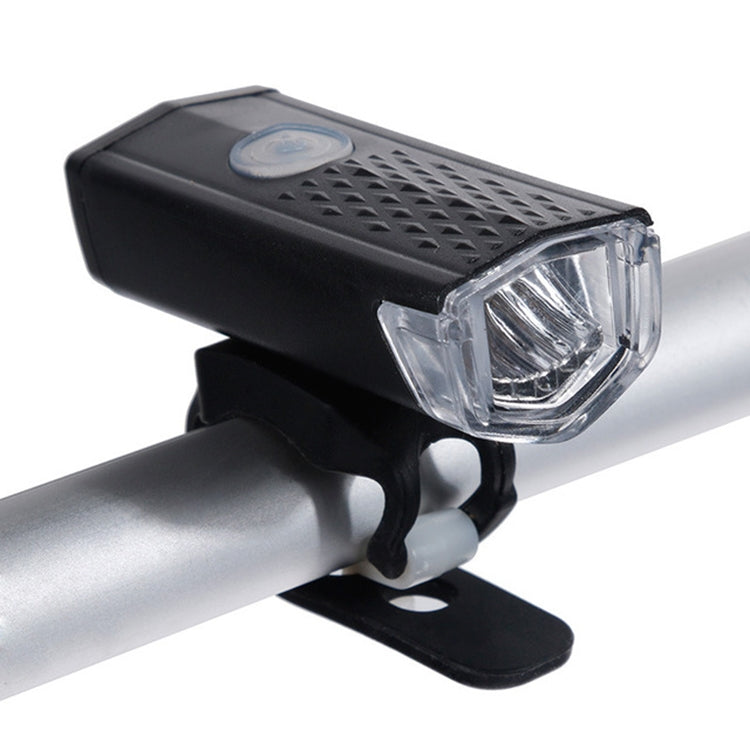 Bicycle Highlight USB Rechargeable Lamp Waterproof Bicycle Headlight Taillight Set, Single Headlight (Black), Headlight + Taillight (Black)