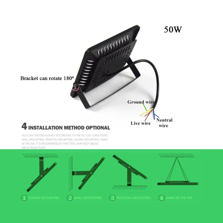 Ultra-Thin LED Plant Light, Full Spectrum COB Growth Light, Vegetable, Fruit & Flower Greenhouse Fill Light With Plug, 50W UK Plug, 150W UK Plug, 50W US Plug, 150W US Plug, 50W EU Plug, 150W EU Plug, 50W AU Plug, 150W AU Plug