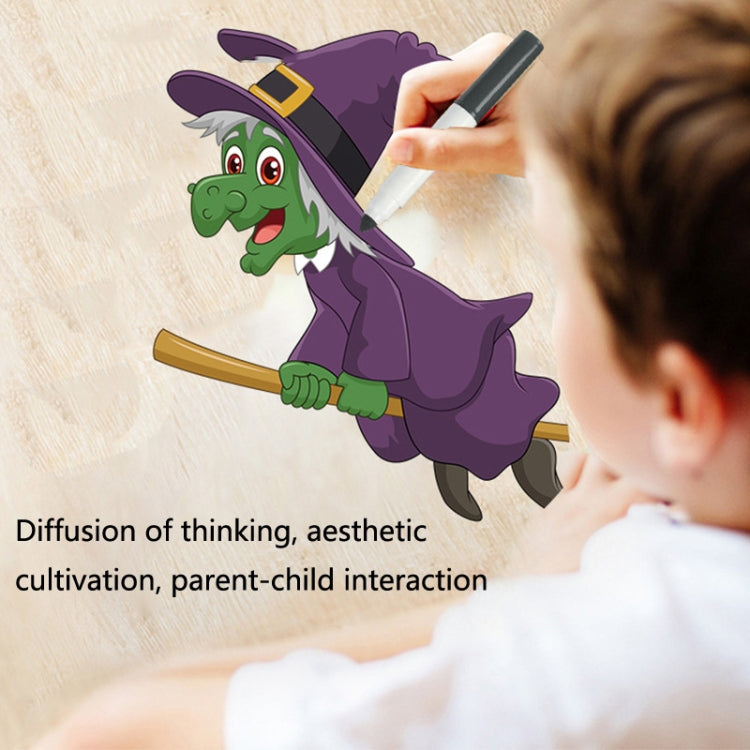GG-24 Children Colorful Halloween Scratch Painting Set DIY Funny Ornaments Holiday Scratch Painting Paper, 24 PCS / Set