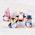 2 Sets Winter Penguin Doll Mobile Phone Pendant Toy Fleshy Decoration, Set of 4