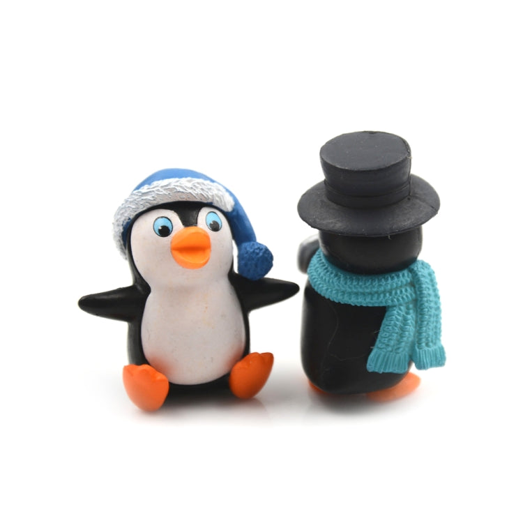 2 Sets Winter Penguin Doll Mobile Phone Pendant Toy Fleshy Decoration, Set of 4