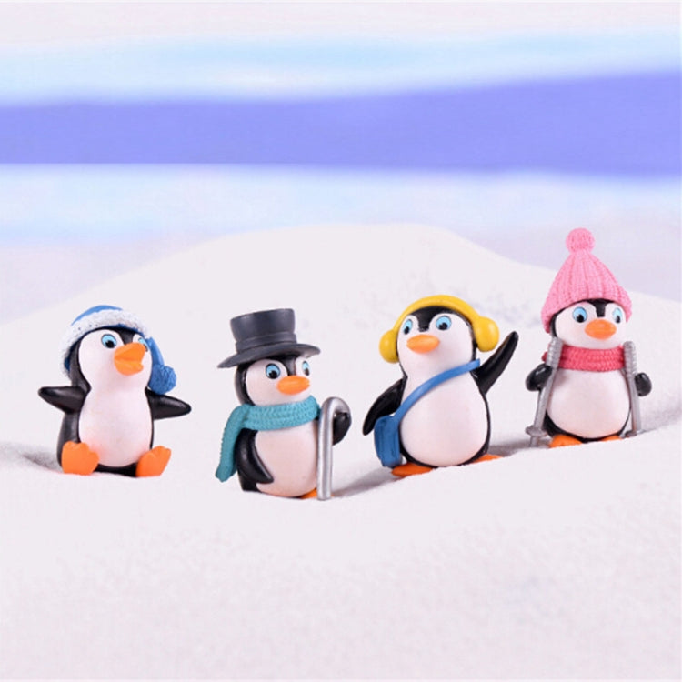 2 Sets Winter Penguin Doll Mobile Phone Pendant Toy Fleshy Decoration, Set of 4