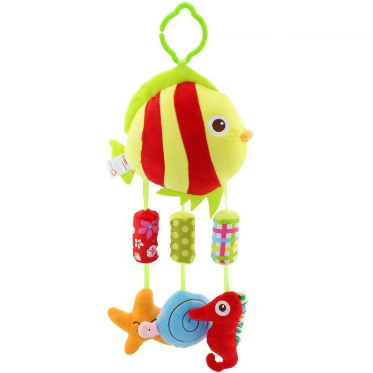 Cute Animal Wind Chimes Baby Toy 0-1 Year Old Bed Hanging Grip Baby Bed Bell, Goldfish, Yellow Owl, Elephant, Purple Owl
