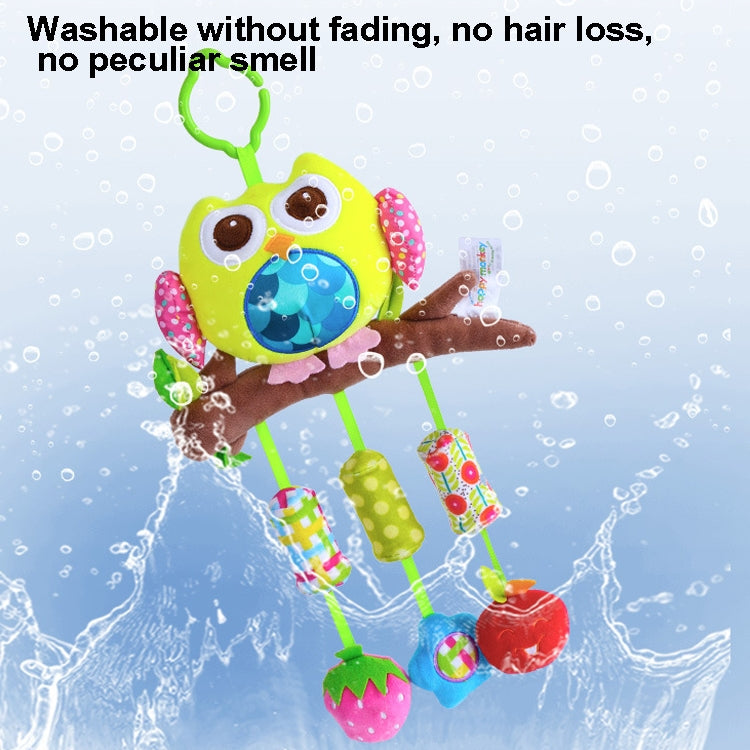 Cute Animal Wind Chimes Baby Toy 0-1 Year Old Bed Hanging Grip Baby Bed Bell, Goldfish, Yellow Owl, Elephant, Purple Owl