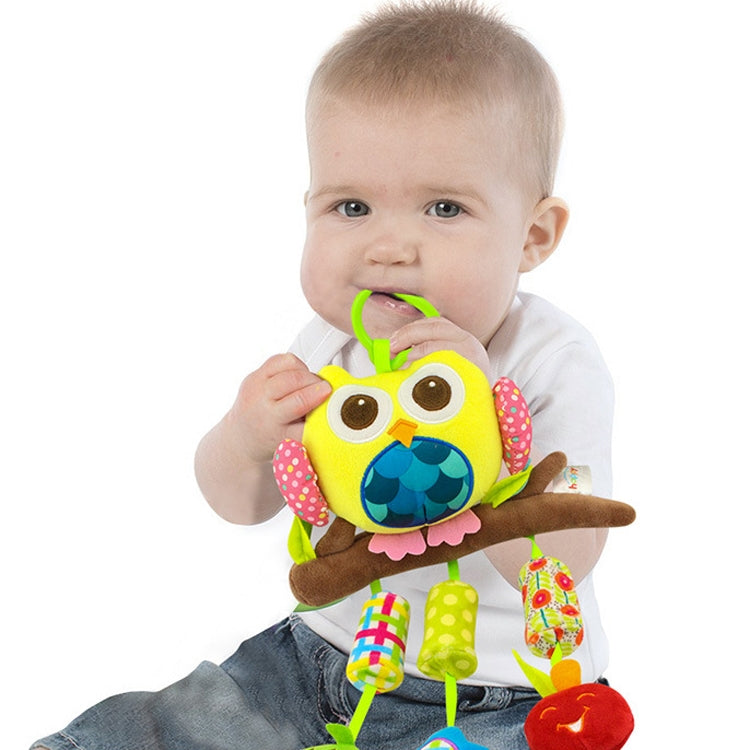 Cute Animal Wind Chimes Baby Toy 0-1 Year Old Bed Hanging Grip Baby Bed Bell, Goldfish, Yellow Owl, Elephant, Purple Owl