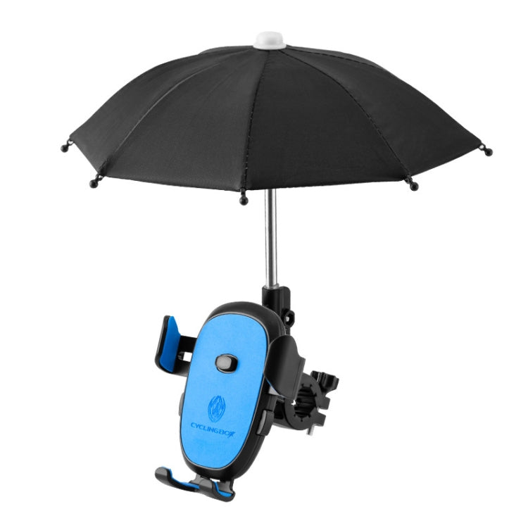 CYCLINGBOX BG-2935 Bicycle Mobile Phone Bracket With Umbrella Waterproof Navigation Electric Car Mobile Phone Frame, Style:, Handlebar Installation (Black), Handlebar Installation (Red), Handlebar Installation (Blue), Handlebar Installation (Yellow)   ...