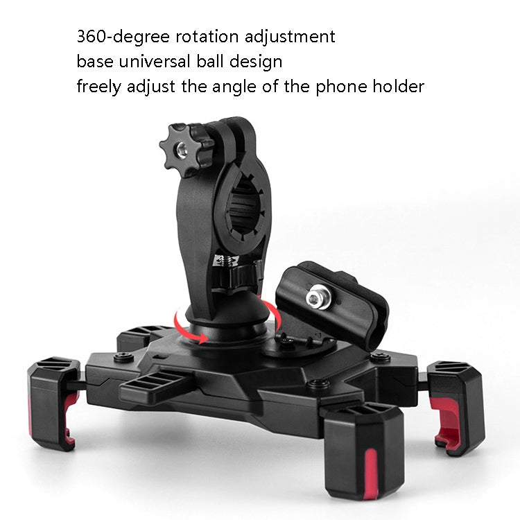 CYCLINGBOX Bicycle Mobile Phone Bracket With Parasol Rider Mobile Phone Frame, Style:, Handlebar Installation (Black), Handlebar Installation (Red), Handlebar Installation (Yellow), Handlebar Installation (Bue), Rearview Mirror Installation (Black)    ...