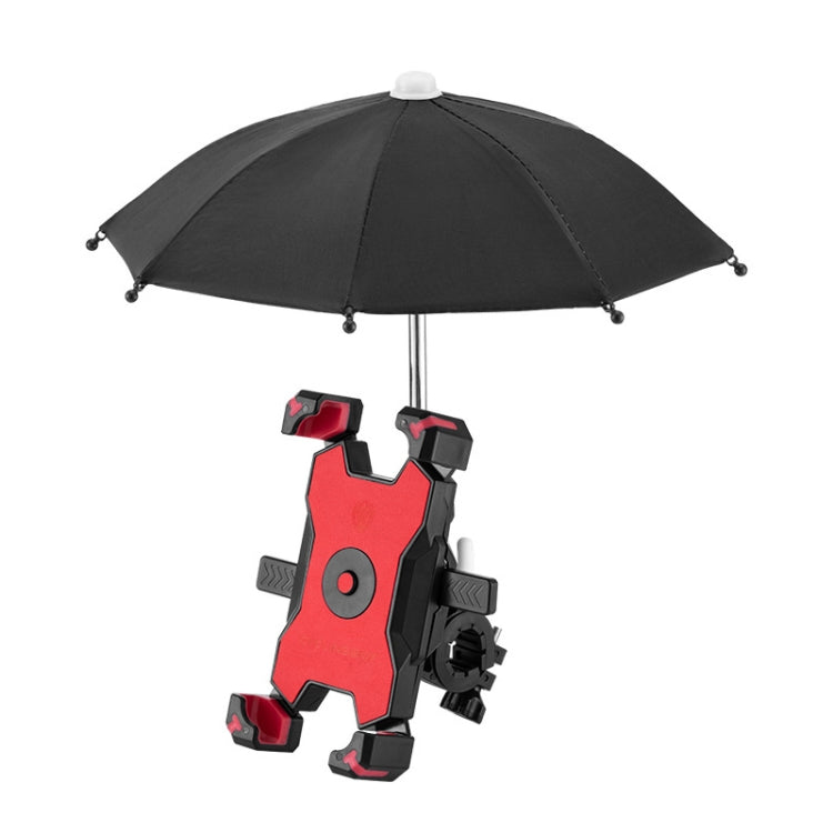 CYCLINGBOX Bicycle Mobile Phone Bracket With Parasol Rider Mobile Phone Frame, Style:, Handlebar Installation (Black), Handlebar Installation (Red), Handlebar Installation (Yellow), Handlebar Installation (Bue), Rearview Mirror Installation (Black)    ...