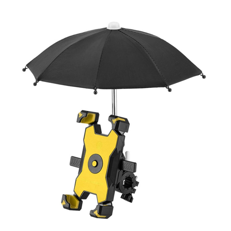 CYCLINGBOX Bicycle Mobile Phone Bracket With Parasol Rider Mobile Phone Frame, Style:, Handlebar Installation (Black), Handlebar Installation (Red), Handlebar Installation (Yellow), Handlebar Installation (Bue), Rearview Mirror Installation (Black)    ...