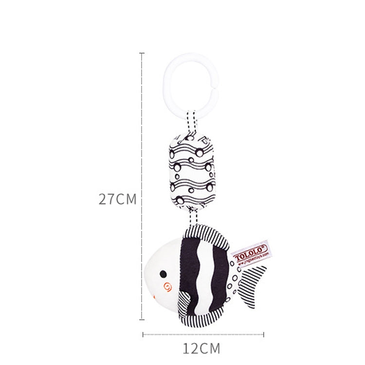 TOLOLO T168231-4 Newborn Bed Bell Early Education Toy Visually Inspires Black And White Wind Chimes Baby Bed Hanging, 4A Whale, 4B Striped Fish, 4C Tropical fish, 4D Starfish