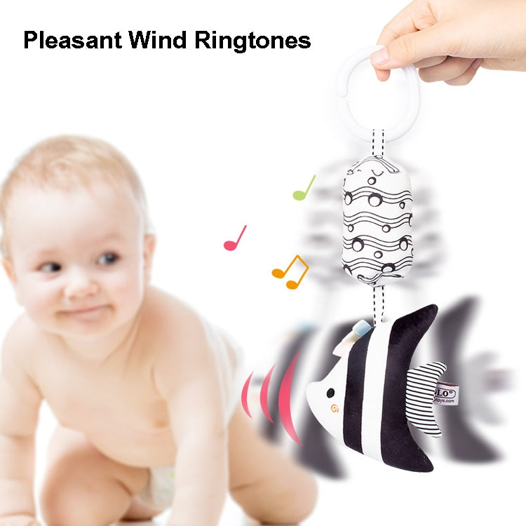TOLOLO T168231-4 Newborn Bed Bell Early Education Toy Visually Inspires Black And White Wind Chimes Baby Bed Hanging, 4A Whale, 4B Striped Fish, 4C Tropical fish, 4D Starfish