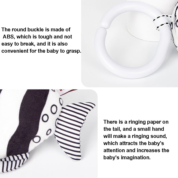 TOLOLO T168231-4 Newborn Bed Bell Early Education Toy Visually Inspires Black And White Wind Chimes Baby Bed Hanging, 4A Whale, 4B Striped Fish, 4C Tropical fish, 4D Starfish