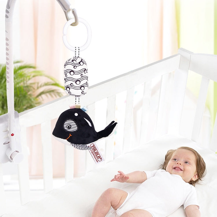 TOLOLO T168231-4 Newborn Bed Bell Early Education Toy Visually Inspires Black And White Wind Chimes Baby Bed Hanging, 4A Whale, 4B Striped Fish, 4C Tropical fish, 4D Starfish