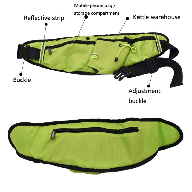 Outdoor Sports Water Bottle Waist Bag Multifunctional Fitness Running Mobile Phone Invisible Waist Bag, Black, Blue, Violet, Rose Red, Fluorescent Green, Royal Blue, Army Green