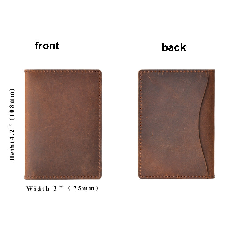 Cowhide Card Holder Simple Bank Card Storage Folder Membership Card Holder Wallet, Crazy Horse Skin Brown, Crazy Horse Skin Coffee, Crazy Horse Skin Ink Green, Crazy Horse Skin Black, Crazy Horse Skin Wine Red, Crazy Horse Skin Blue