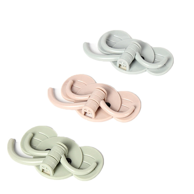 10 PCS Elephant Seamless Hook Three-Hooks Nail-Free Door Rear Hook, Blue, Pink, Green