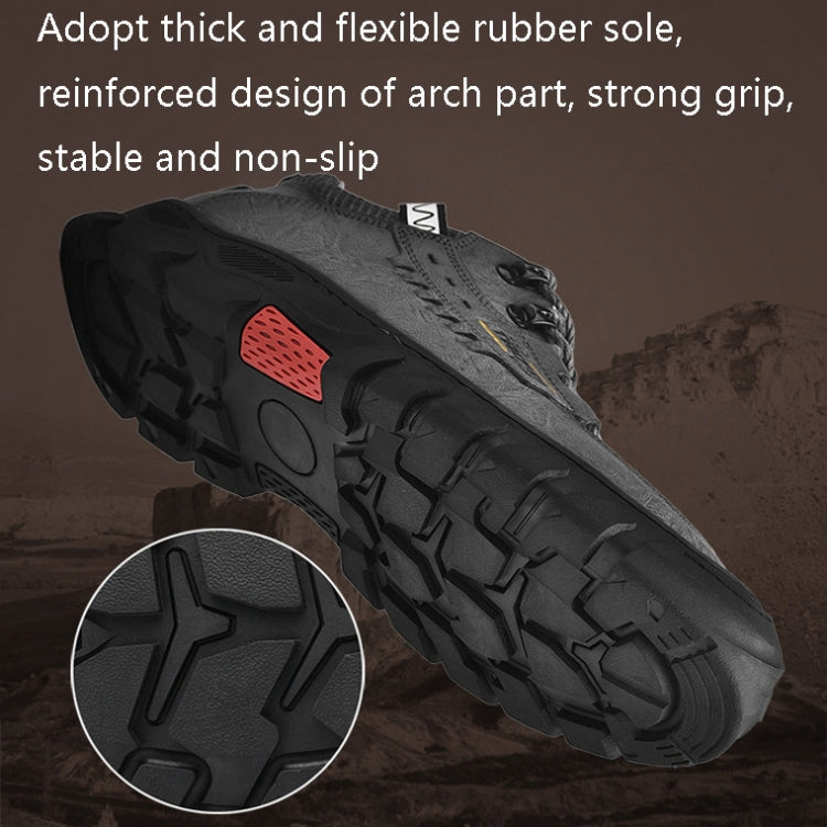 XZ2182 Autumn Men Outdoor Hiking Shoes Cowhide Laced Thick-Soled Men Shoes, 38, 39, 40, 41, 42, 43, 44, 45, 46
