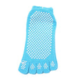 1 Pair Four Seasons Cotton Five-Toed Yoga Socks Silicone Non-Slip Five-Toed Socks, Black, Grey, Purple, Blue, Rose Red