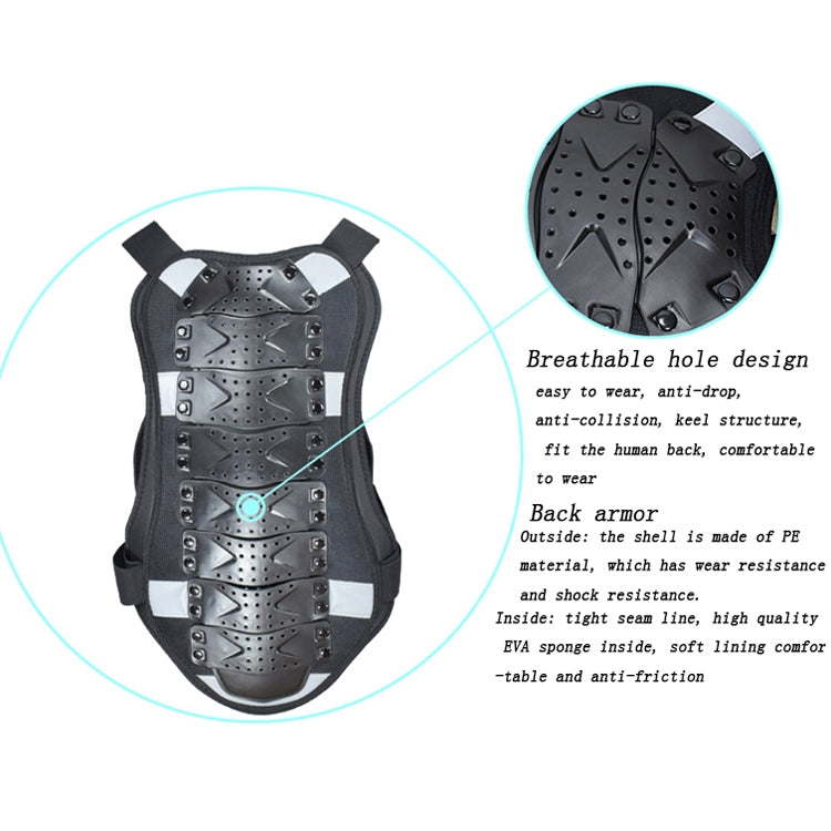 GHOST RACING GR-HJY08 Motorcycle Adult Protective Gear Anti-Fall Riding Clothes Hard Shell Protective Vest Suit, L, XL