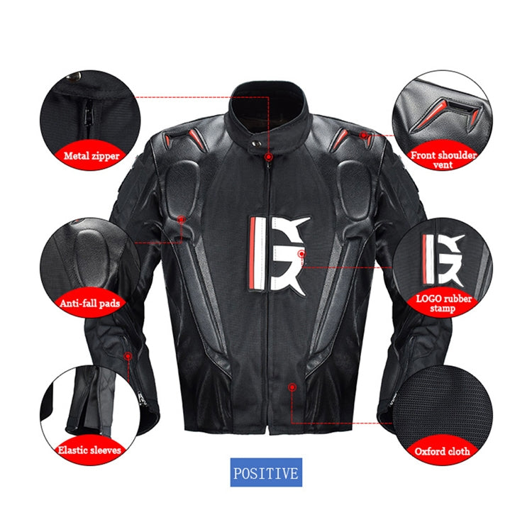 GHOST RACING GR-Y09 Motorcycle Four Seasons Racing Suit Locomotive Riding Anti-Fall Rally Suit, L, XXL, XXXL
