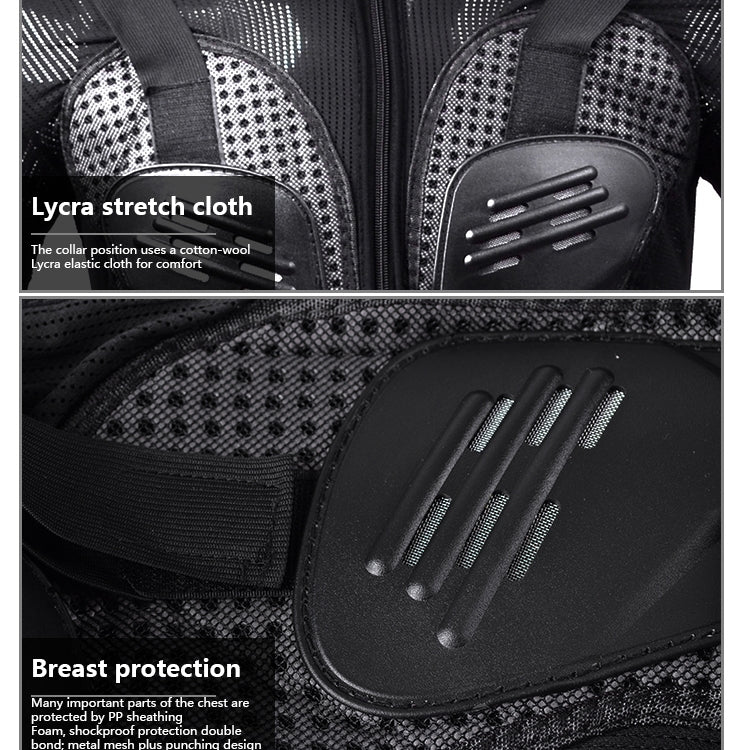 GHOST RACING F060 Motorcycle Armor Suit Riding Protective Gear Chest Protector Elbow Pad Fall Protection Suit, S, M, L, XL, XXL, XXXL