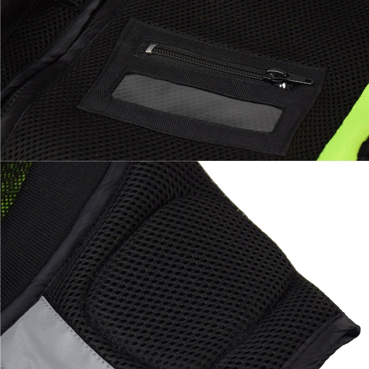 GHOST RACING GR-Y06 Motorcycle Riding Vest Safety Reflective Vest, M, L, XL, XXXL, XXL
