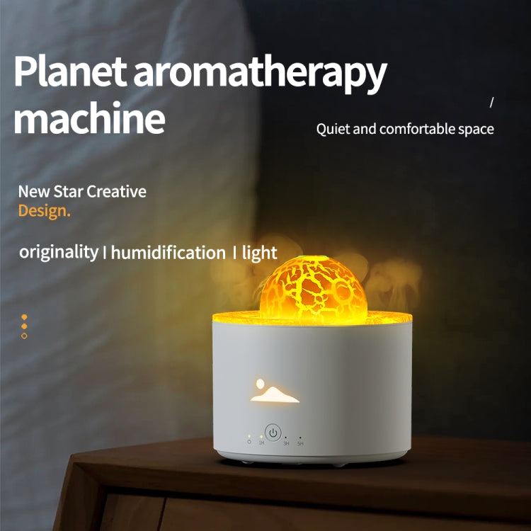 HX-130 Colorful Night Light Planet Desktop Flame Aromatherapy Humidifier, US Plug, EU Plug, UK Plug