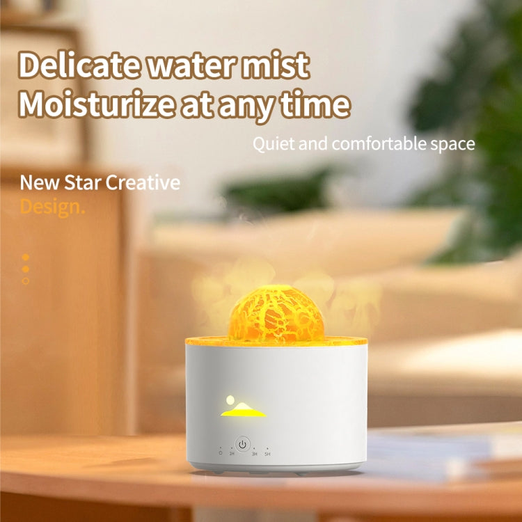HX-130 Colorful Night Light Planet Desktop Flame Aromatherapy Humidifier, US Plug, EU Plug, UK Plug