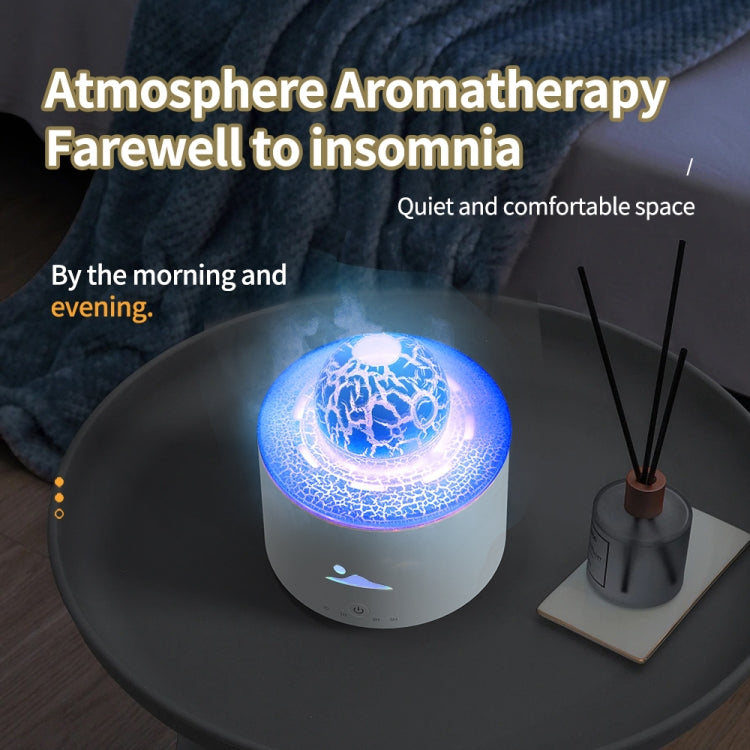 HX-130 Colorful Night Light Planet Desktop Flame Aromatherapy Humidifier, US Plug, EU Plug, UK Plug