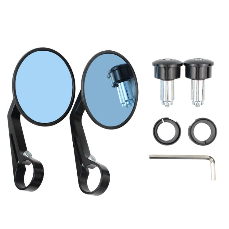 Motorcycle Electric Vehicle Modified Accessories Retro Circular CNC Hand Mirror Rear View Mirror, CNC Hand