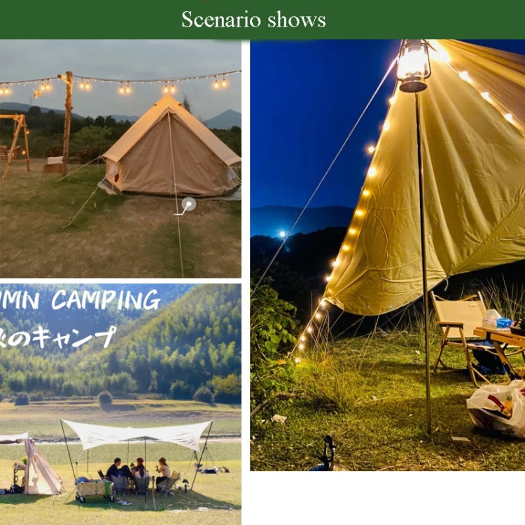 Outdoor Camping Tent Canopy Wind Rope Luminous Multi-Function Wind Rope Buckle Tent Fixed Rope, 4m x 4 Rolls, 4m x 6 Rolls