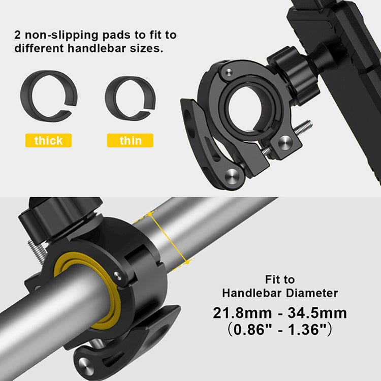 H18 Bicycle Mobile Phone Bracket Motorcycle Single-Handed Operation Mobile Phone Navigation Frame, H18