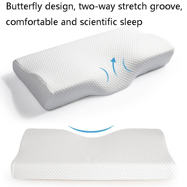 LD-007 Space Memory Foam Butterfly Pillow Sleep Neck Pillow, 61×35×11/6.5cm