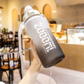 Frosted Gradient Color Large-Capacity Sports Water Cup Outdoor Portable Straw Water Bottle, 2000ml