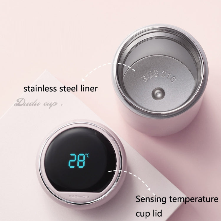 316 Stainless Steel Smart Vacuum Flask Children Portable Mini Display Temperature Cup Big Belly Cup, White, Red, Blue, grey, Pink, Taro Purple, Kapok Green, Maple Leaf Orange, Gardenia White