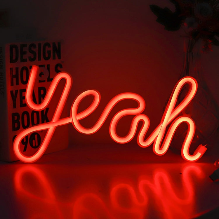 LED Yeah Neon Lights Bedroom Decoration Night Light, Warm Light, Blue Light, Pink Light, Red Light