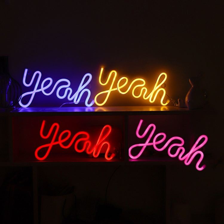 LED Yeah Neon Lights Bedroom Decoration Night Light, Warm Light, Blue Light, Pink Light, Red Light